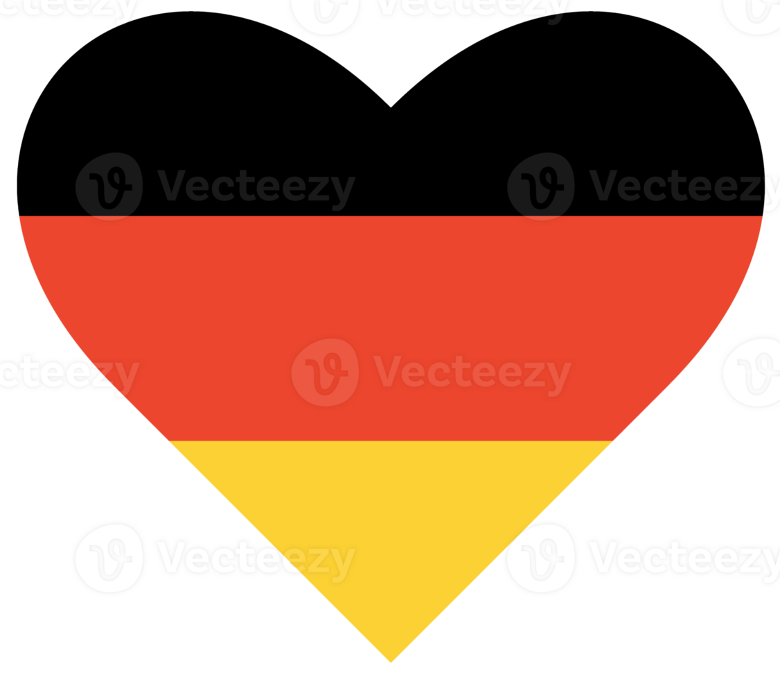 German flag in heart shape icon. Symbol of German patriotism. png