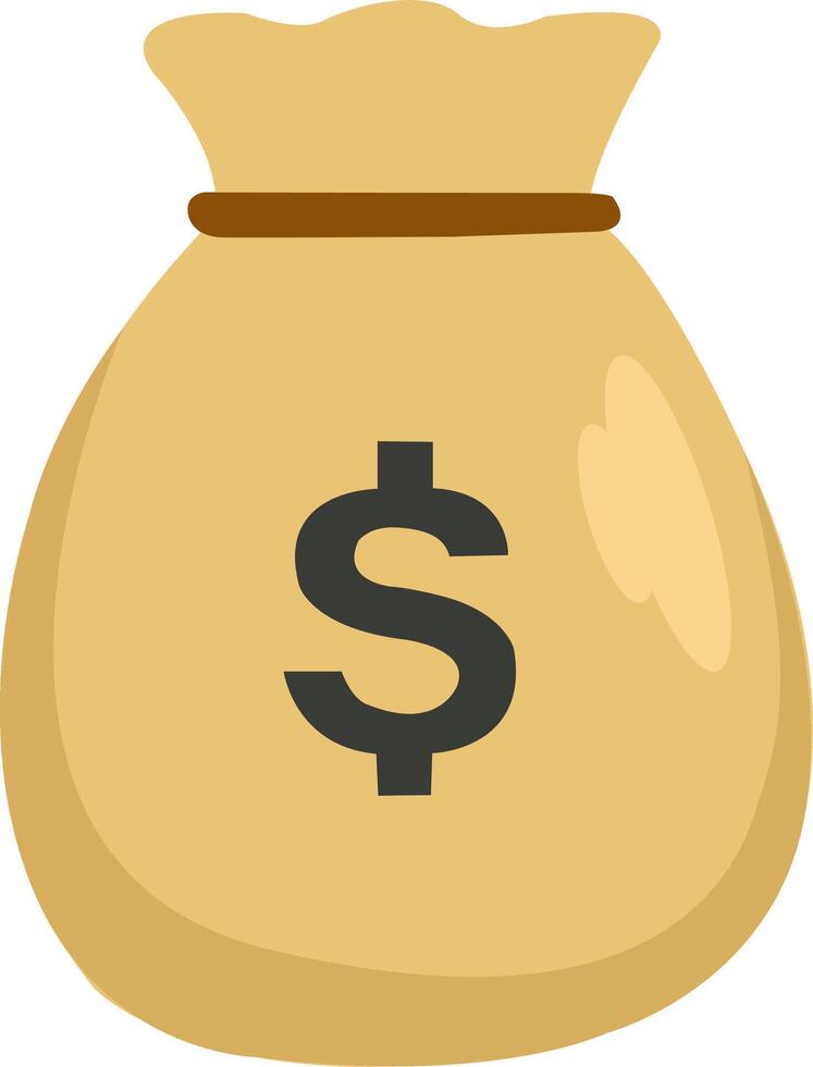 Money Bag Illustration Representing Finance and Wealth vector