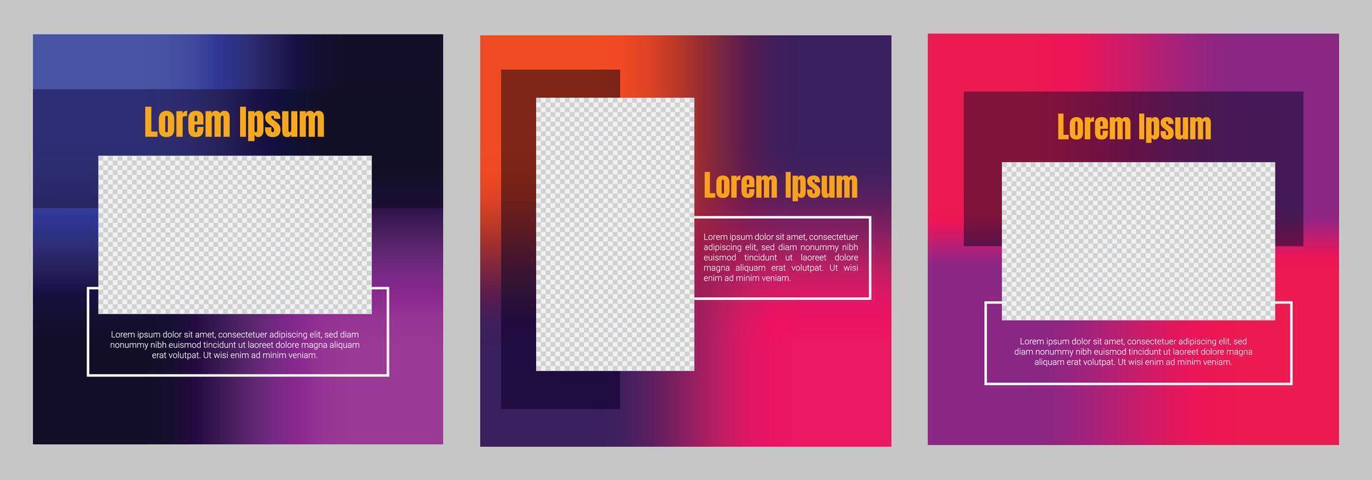 Modern social media banner templates for sale, promotion, and ads. Clean square layout for digital marketing. Editable design. Set of Editable minimal square banner template. vector