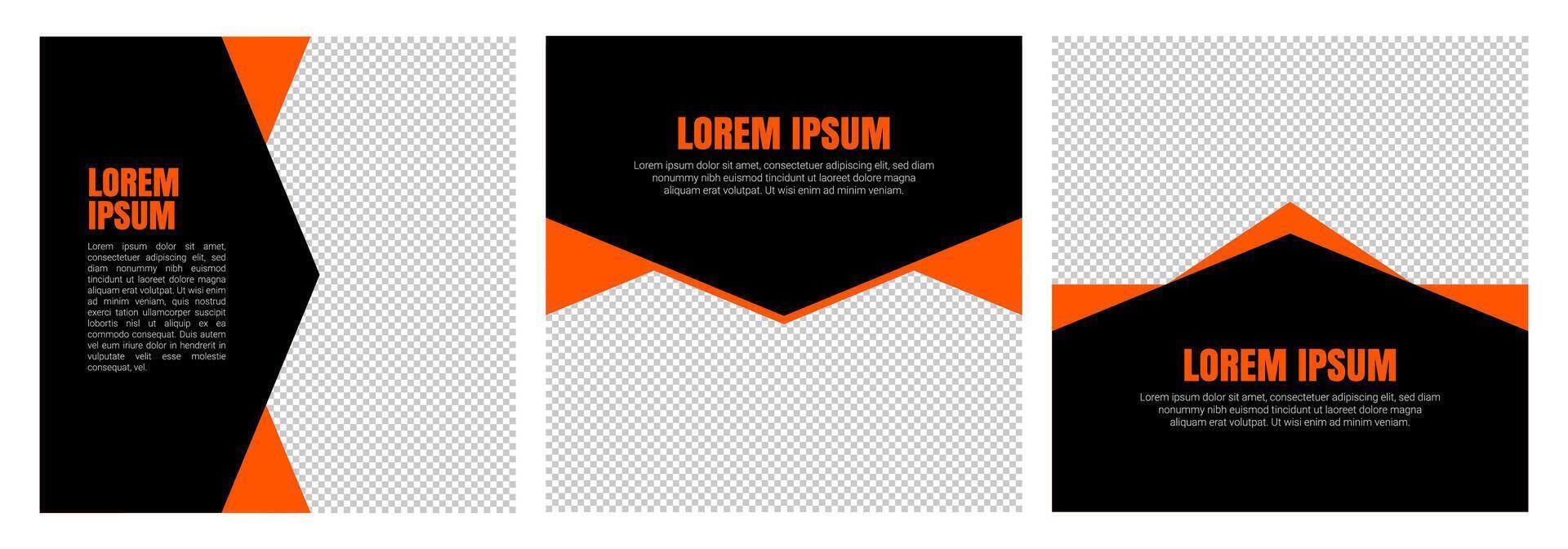 Minimal social media template. social media template pack to promote brand and advertise on different social media channels. Editable designs for promotion. templates for modern social media posts vector