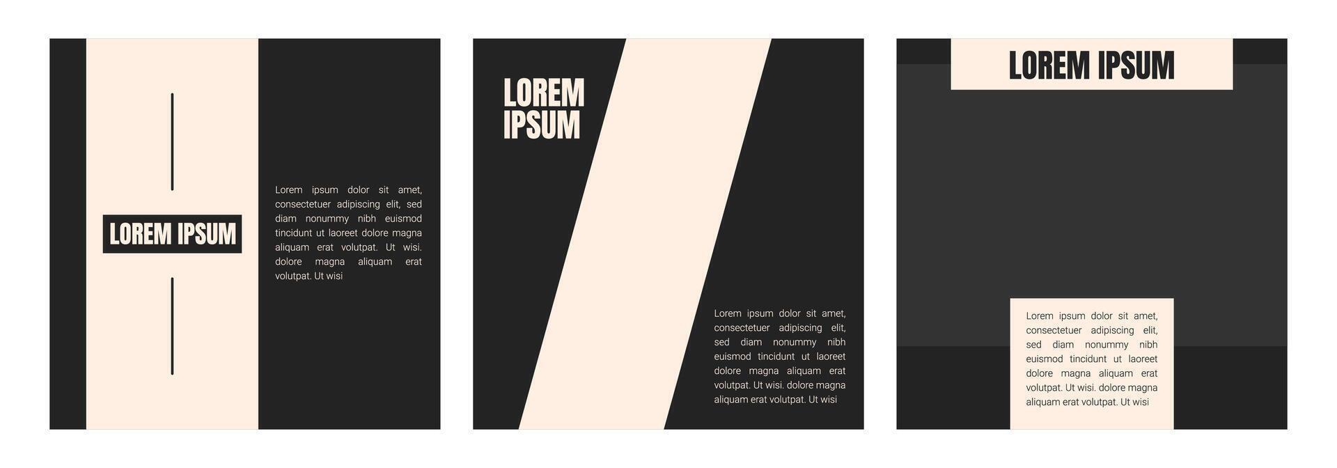 Social media square template. social media template pack to promote your brand and advertise on different social media channels. Editable designs for promotion. templates for modern social media vector