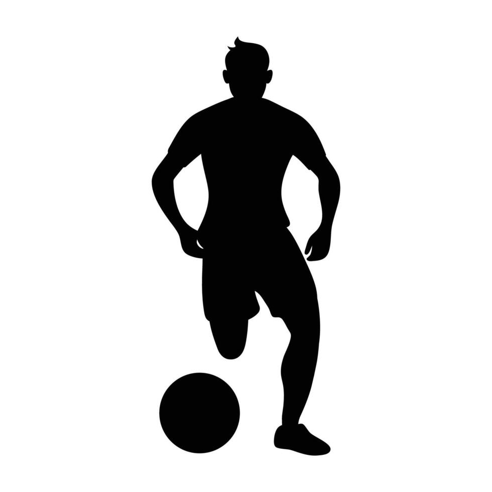 Football player silhouette isolated on white background vector