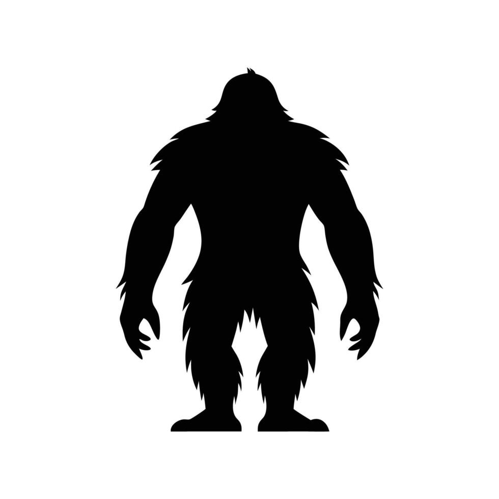 Mysterious Bigfoot silhouette design isolated on white background vector