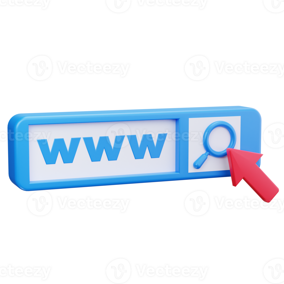 3D Icon Web Address Bar Search png