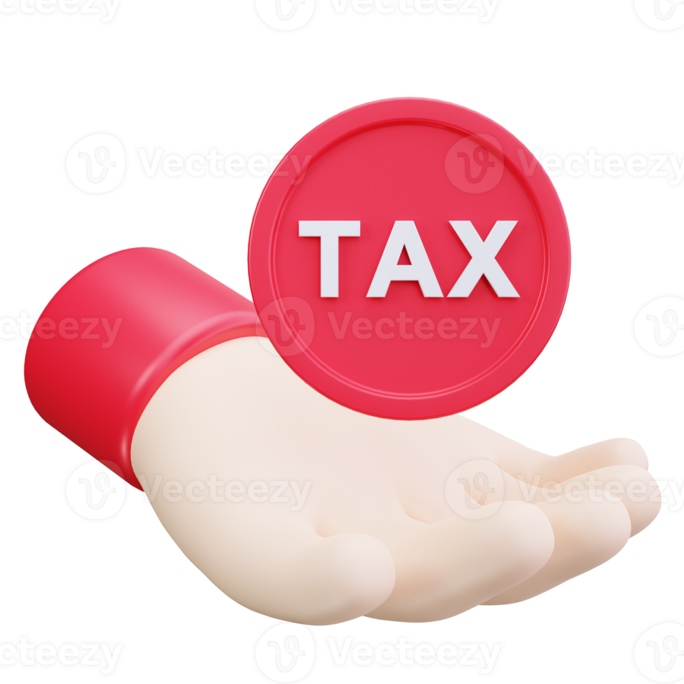 3D Icon Tax in Hand png