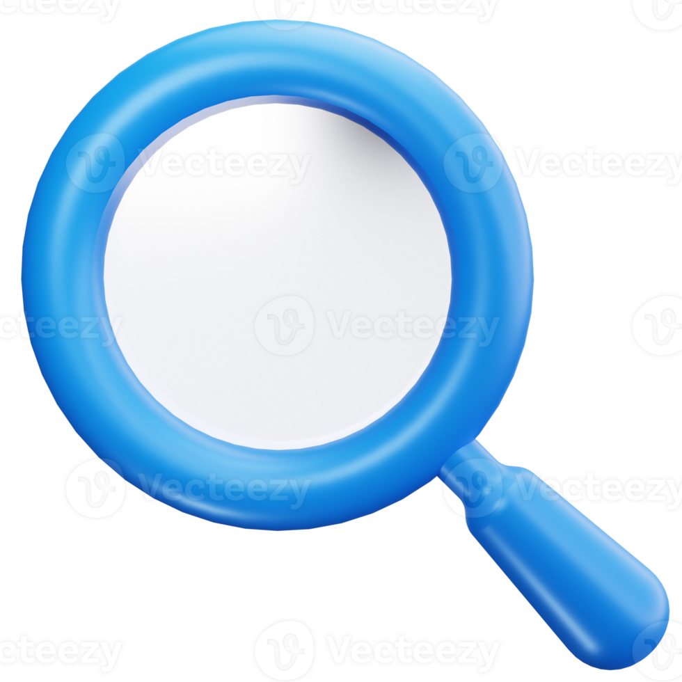 3D Icon Empty Search Glass png
