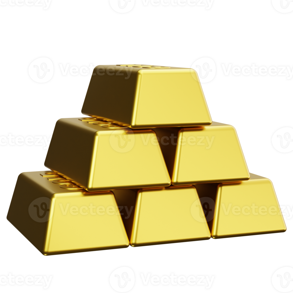 3D Icon Gold Stack Wealth png