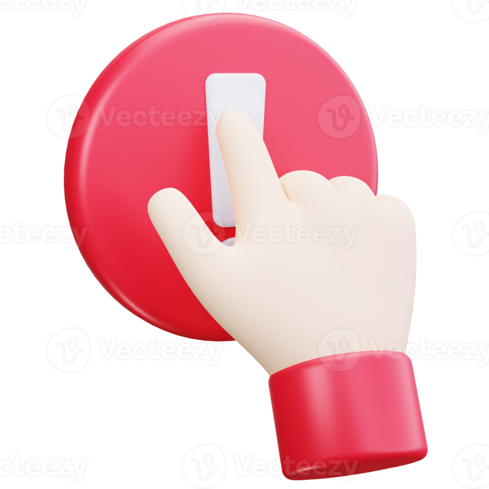 3D Icon Click Error Notification png