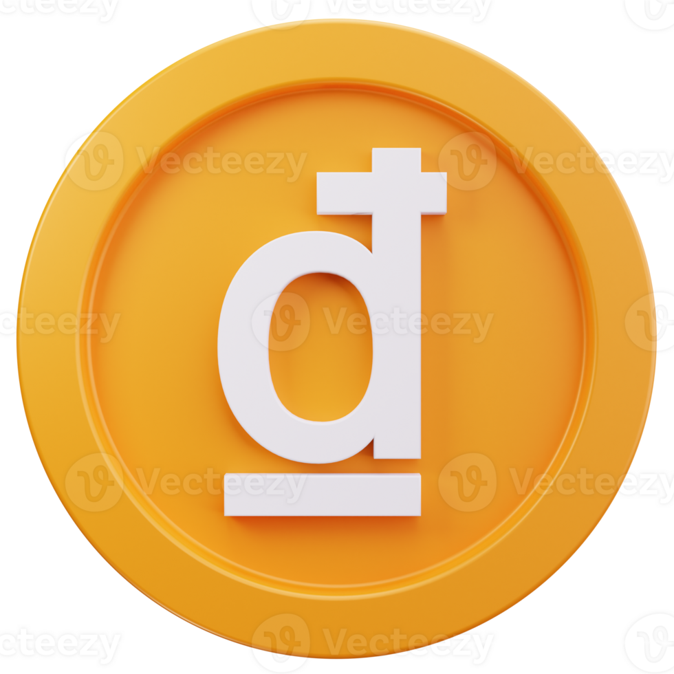 3D Icon Vietnamese Dong Coin png
