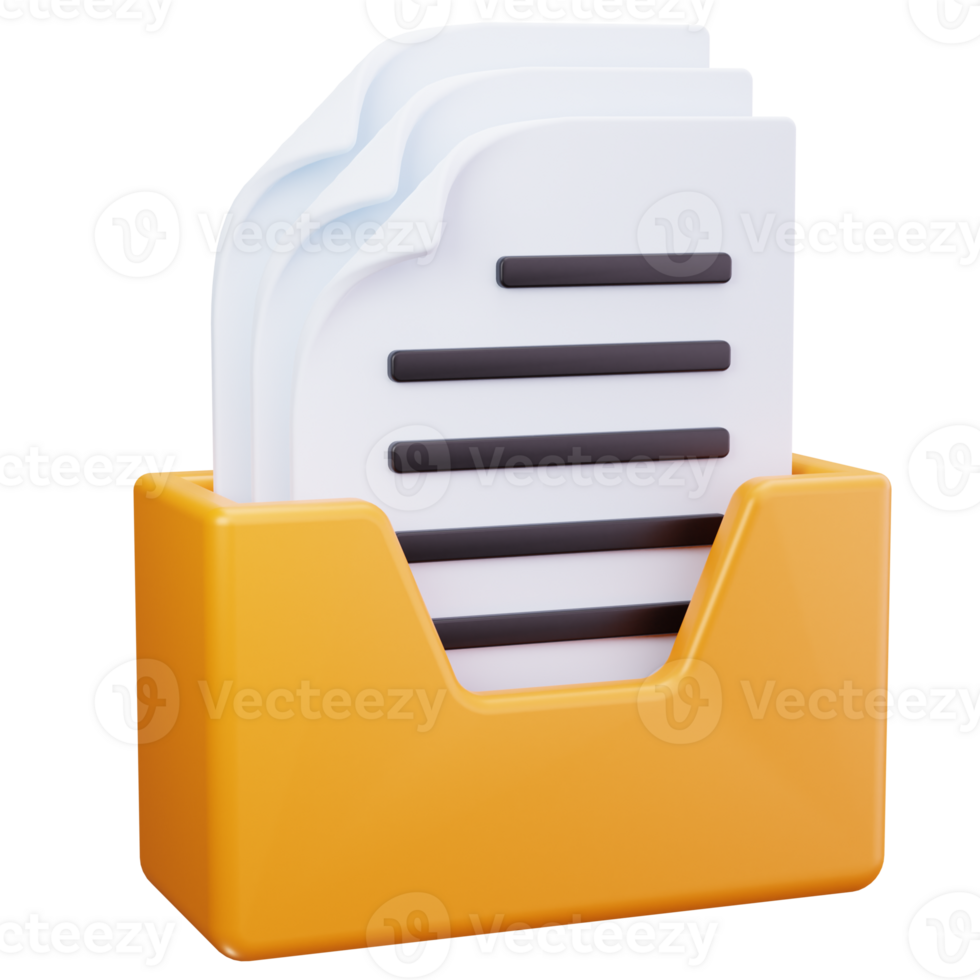 3D Icon Folder With Multiple Forms png