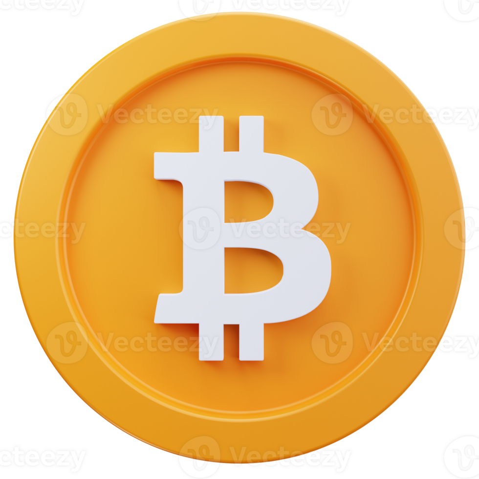 3D Icon Bitcoin Coin Symbol png