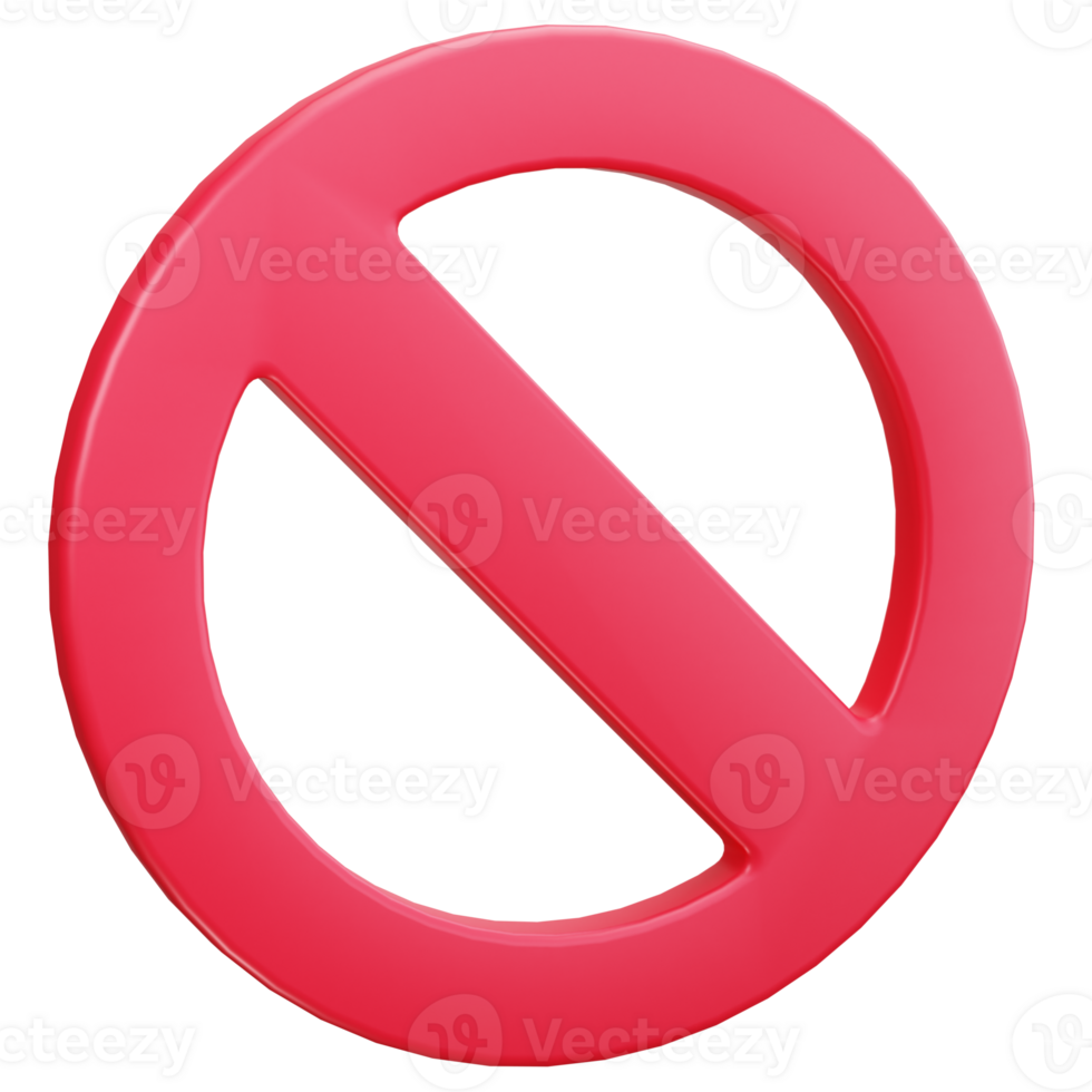 3D Icon Access Forbidden Sign png