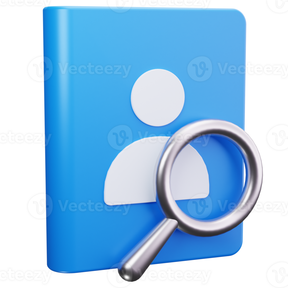 3D Icon Profile Search File Access png