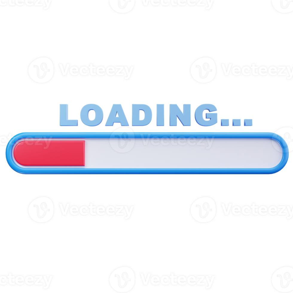 3D Icon Early Stage Loading Bar png