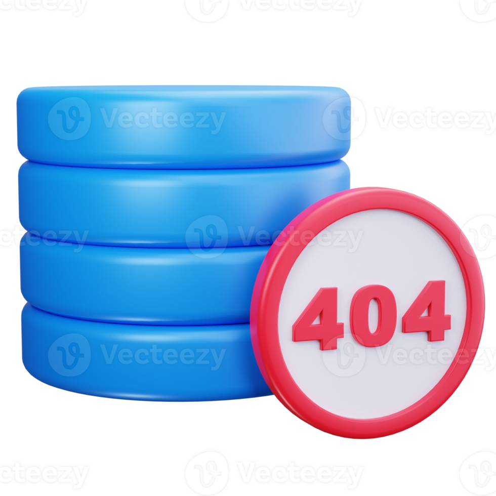 3D Icon Server Not Found 404 png