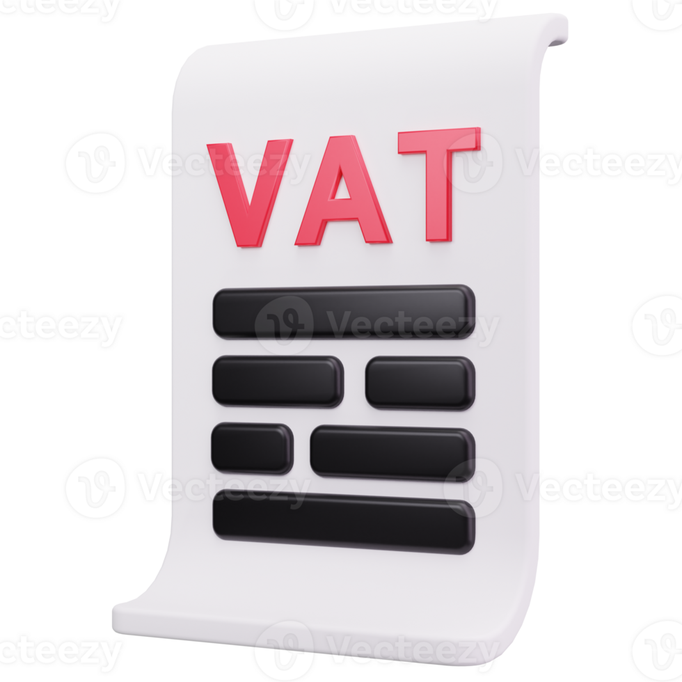 3D Icon VAT Invoice Paper png