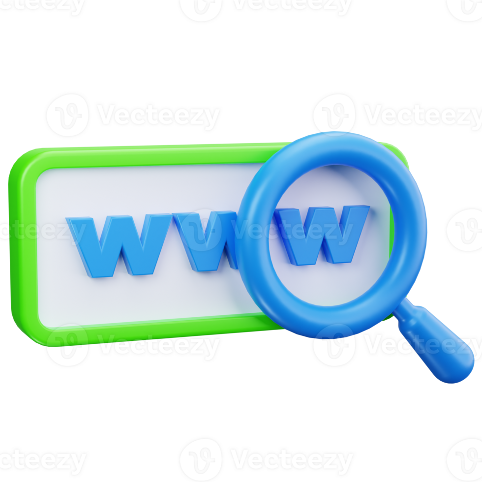3D Icon Website Domain Search Bar png