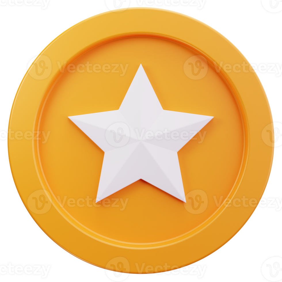 3D Icon Favorite Golden Coin png