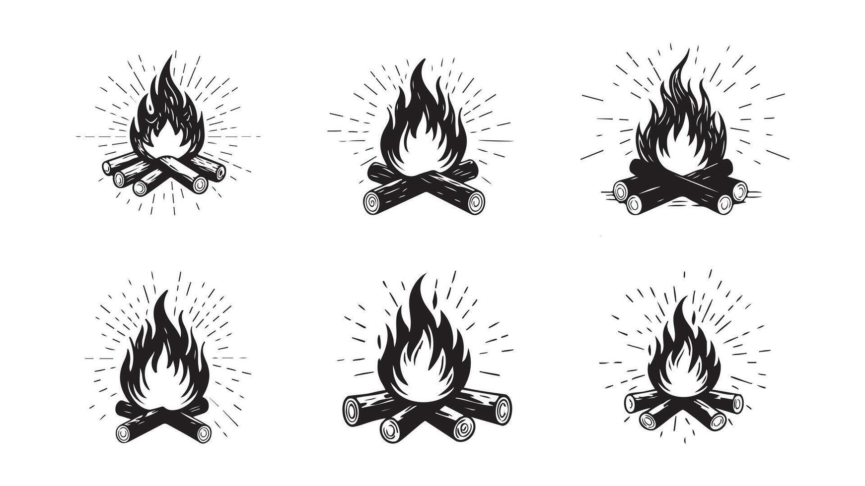 Collection of Fire Flame Illustration Of Burning With And Heat Symbol, fire , Campfire icon stock illustration vector