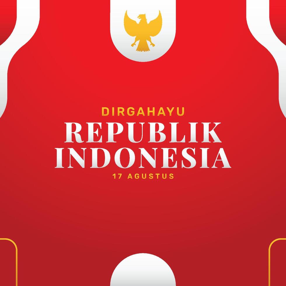 Gradient Template for Indonesia National Day Announcement vector