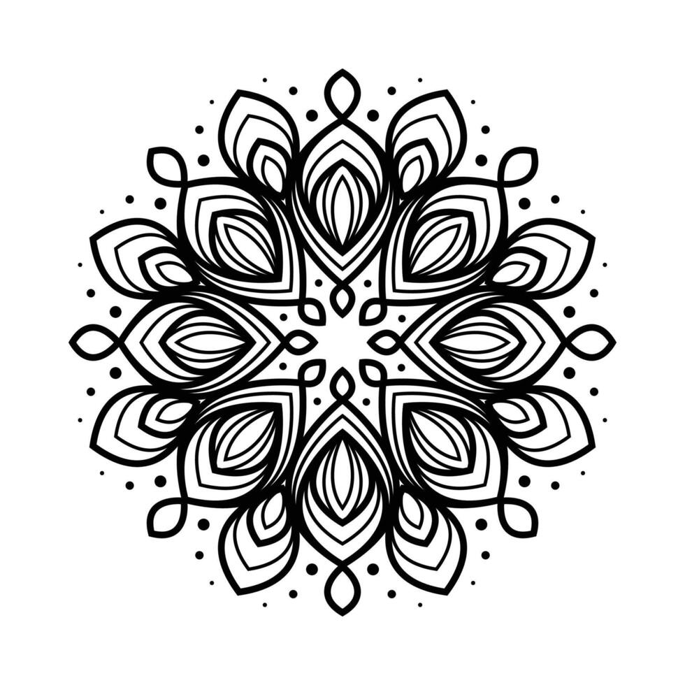 Mandala Decorative Frame Elegant Ornament for Invitations or Packaging vector