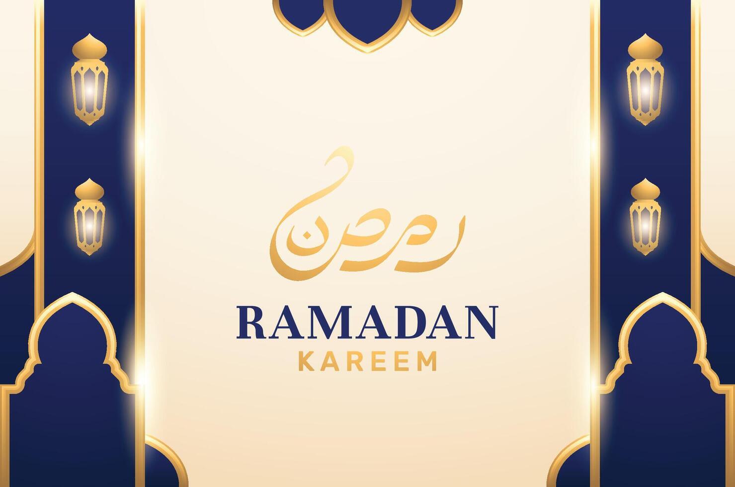 Luxury Realistic Background Ramadan Kareem Design vector