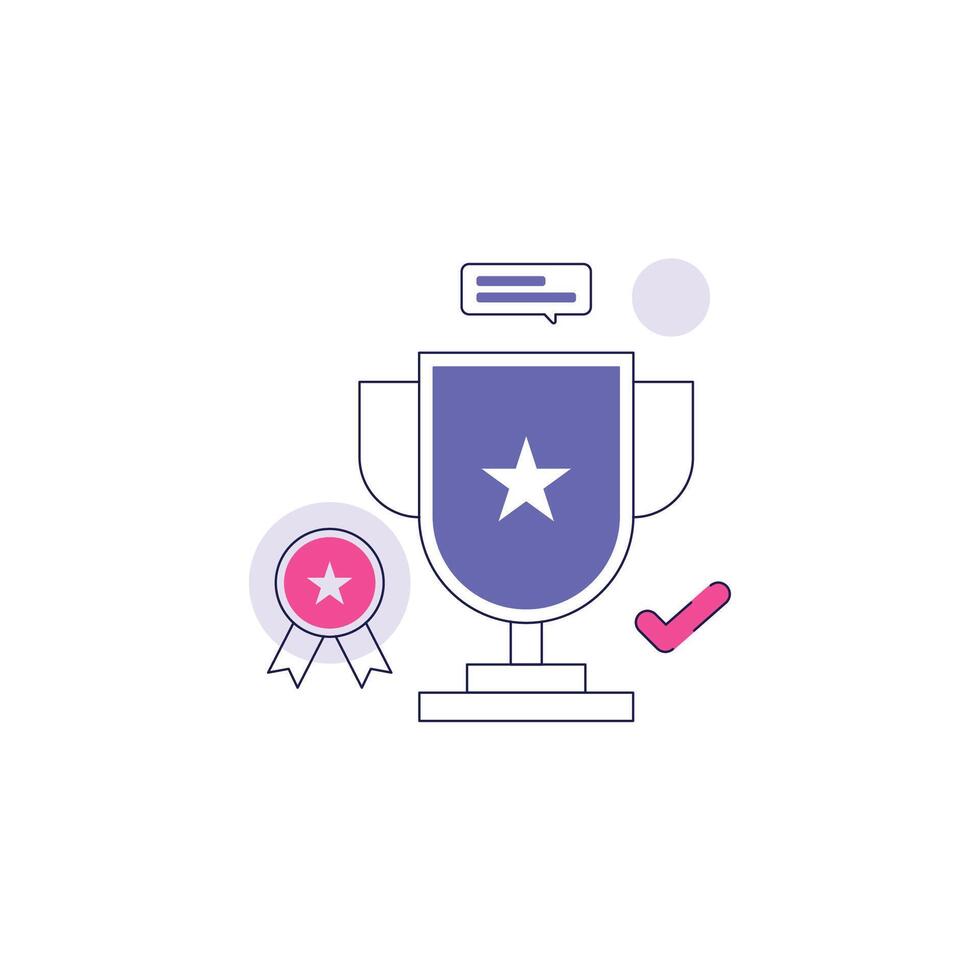 Business Goal and Strategy Icons Teamwork Concept Illustration vector