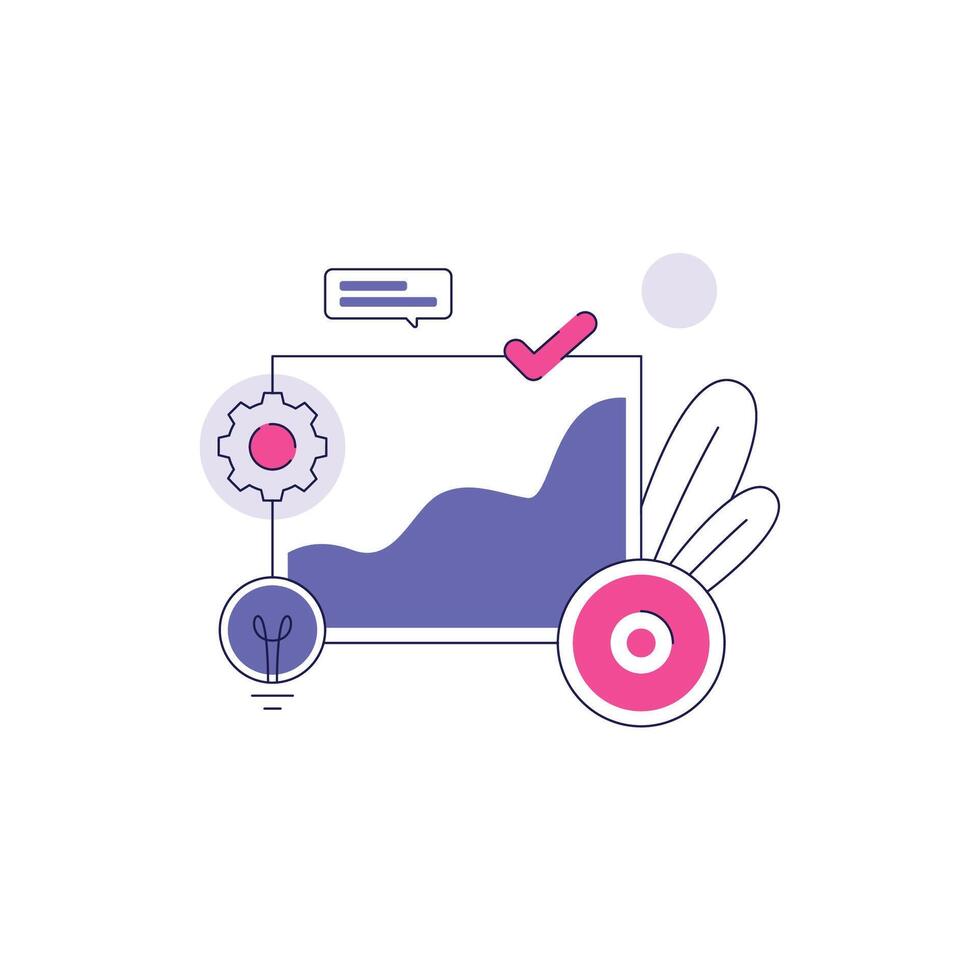Flat Design Icons for Corporate Strategy and Team Building vector