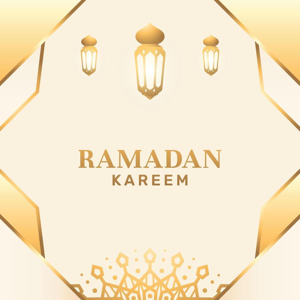 Realistic Background Ramadan Kareem Design Islamic Celebrate vector