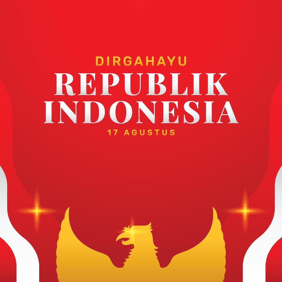 Gradient Background for 17 Agustus Indonesian National Day vector