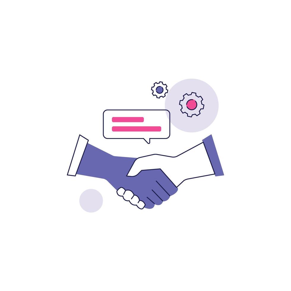 Business Strategy, Collaboration, and Goals vector