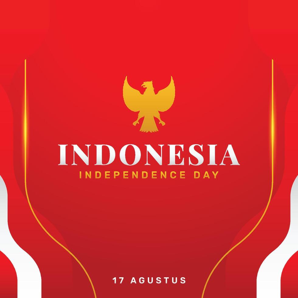 Creative Gradient Poster Template for Indonesia Merdeka Celebration vector