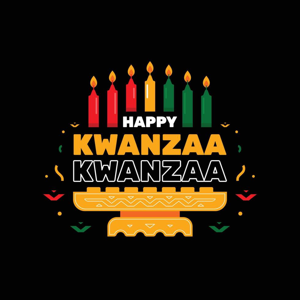 Elegant Background for Kwanzaa Day Celebration Poster vector
