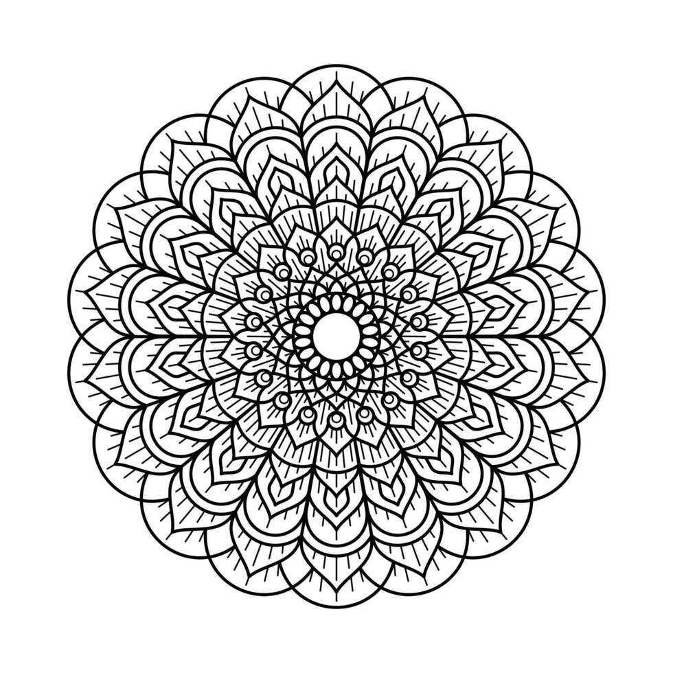 Luxury Boho Mandala Design Intricate Circular Decorative Element vector