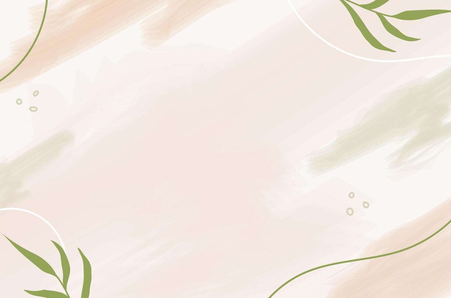 Hand Drawn Watercolor Leaf Background with Natural Green Tones vector