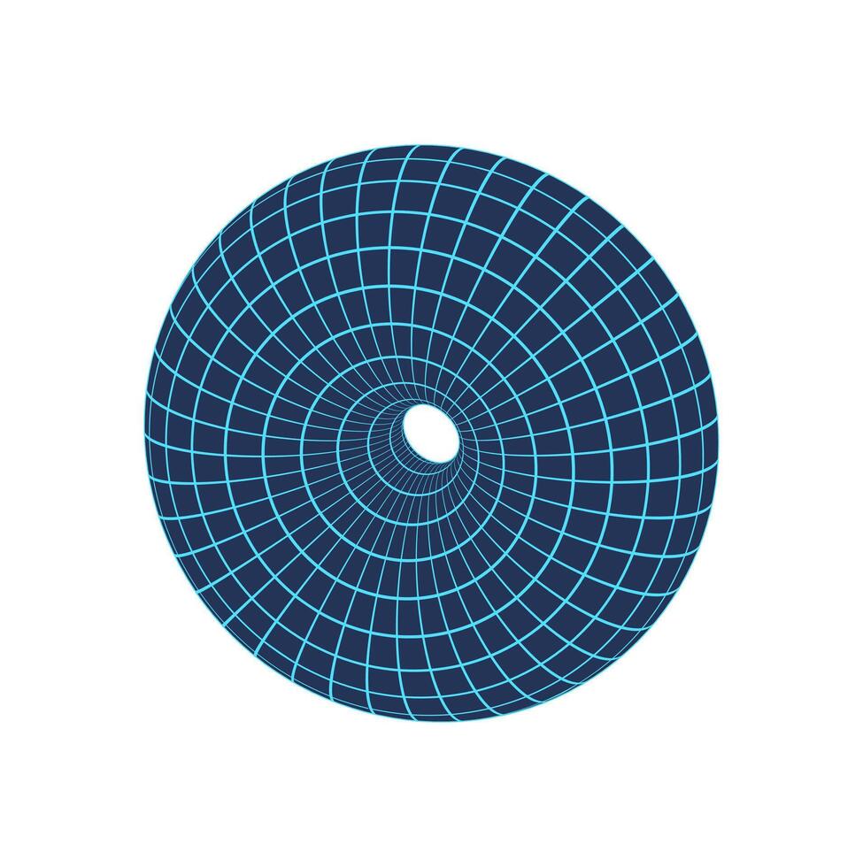 90s brutal 3d grid torus, cyberpunk geometric net figure icon, futuristic abstract grid pattern form object, vaporwave trendy wire frame element illustration. vector