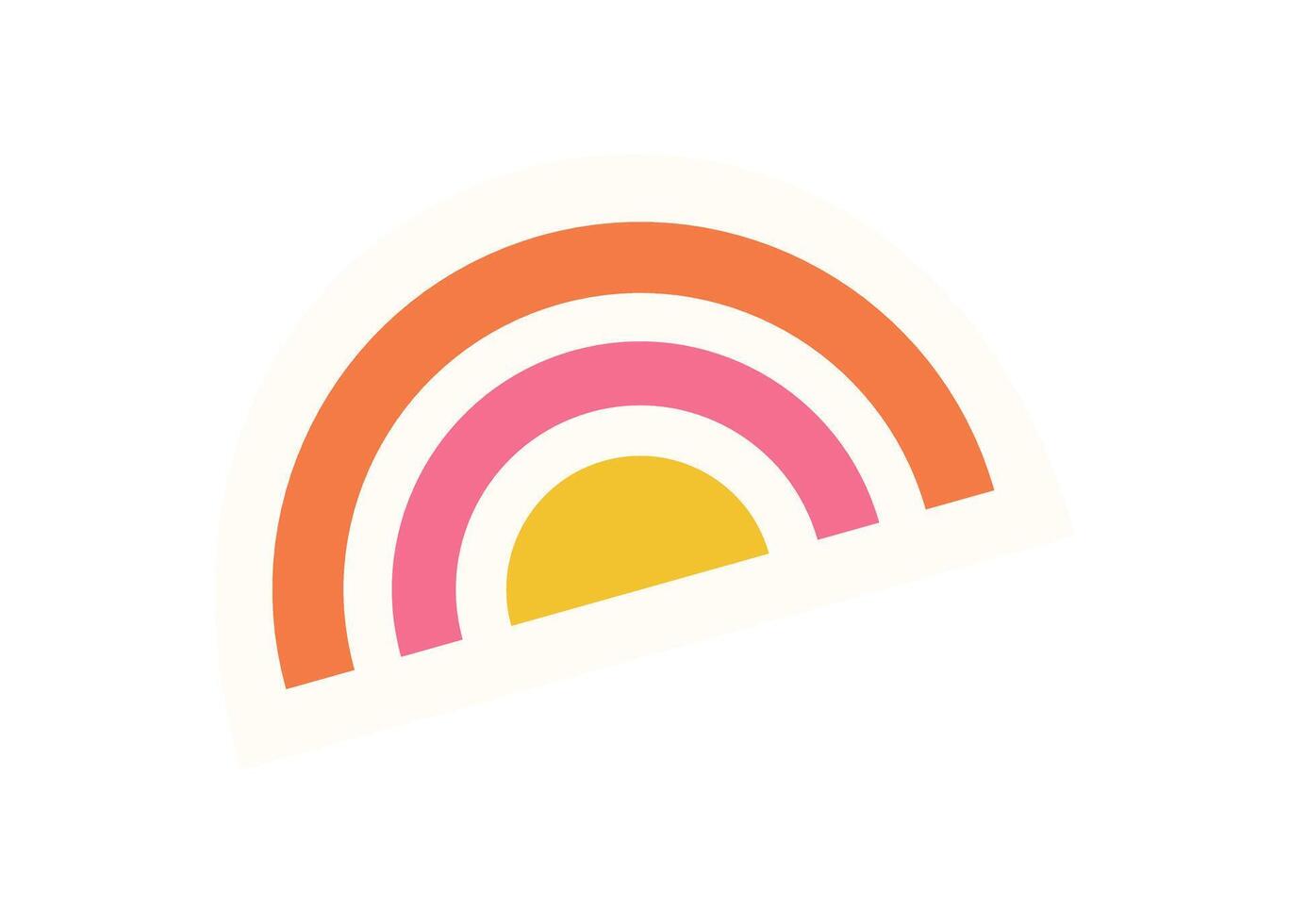 Brutalist abstract shape element sticker. Modern minimal element in flat design. A contemporary symbol with bold geometry, perfect for y2k aesthetics and graphic projects. Versatile for various vector