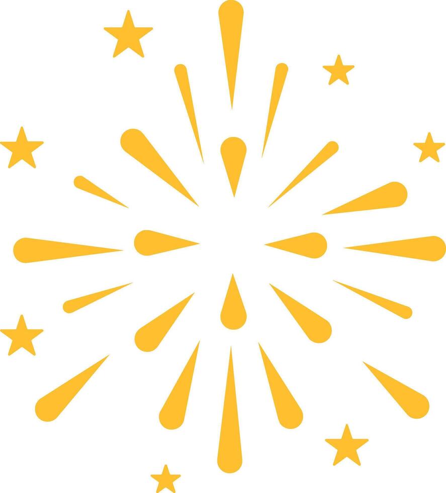 Glowing Yellow Flash Surrounded by Sparkling Stars vector