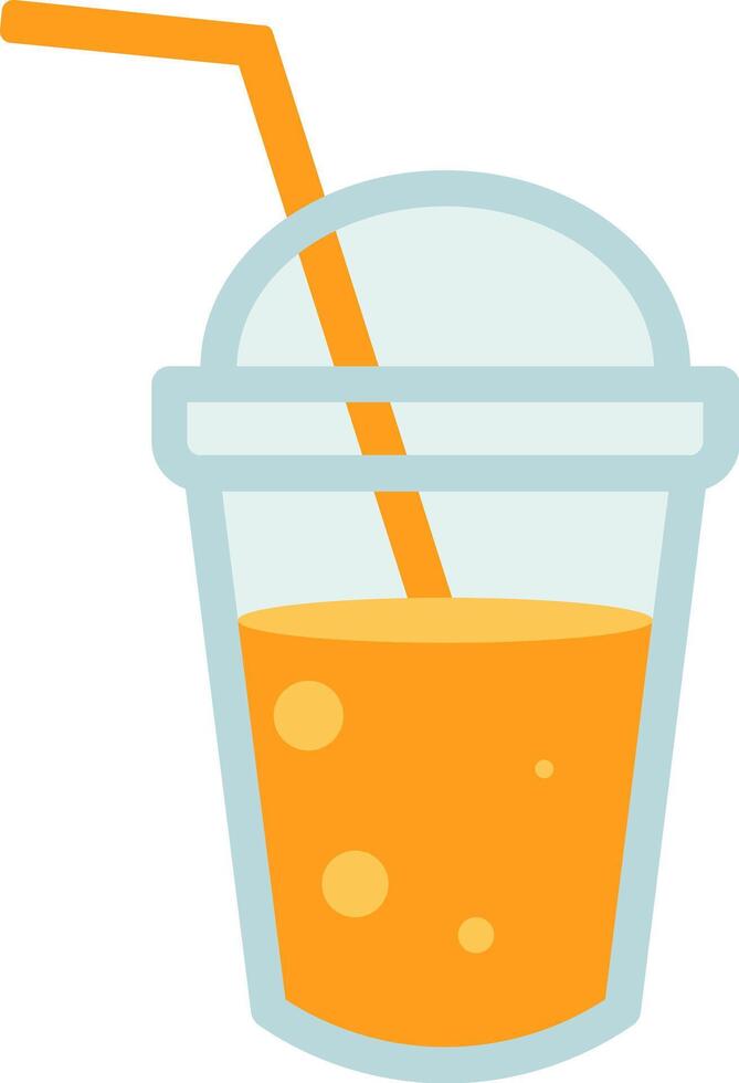 Flat Themed Icons of Cold Beverages vector