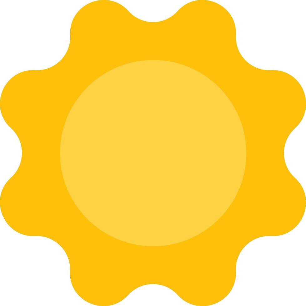 Playful Sun Element in Yellow for Warm Themes vector