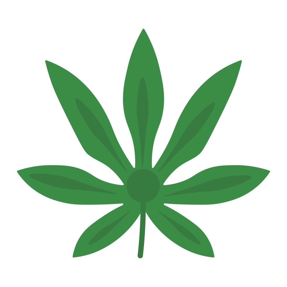 Smooth Green Tropical Leaf Shape vector
