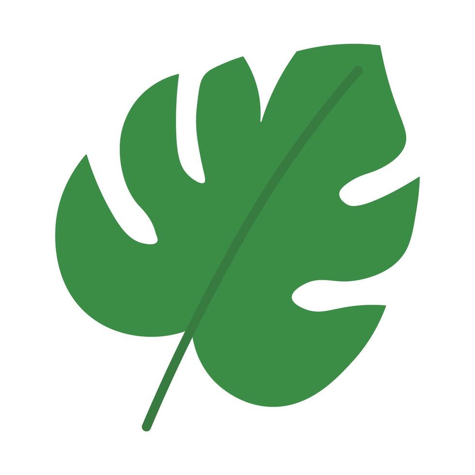 Flat Green Leaves with Tropical Vibe vector