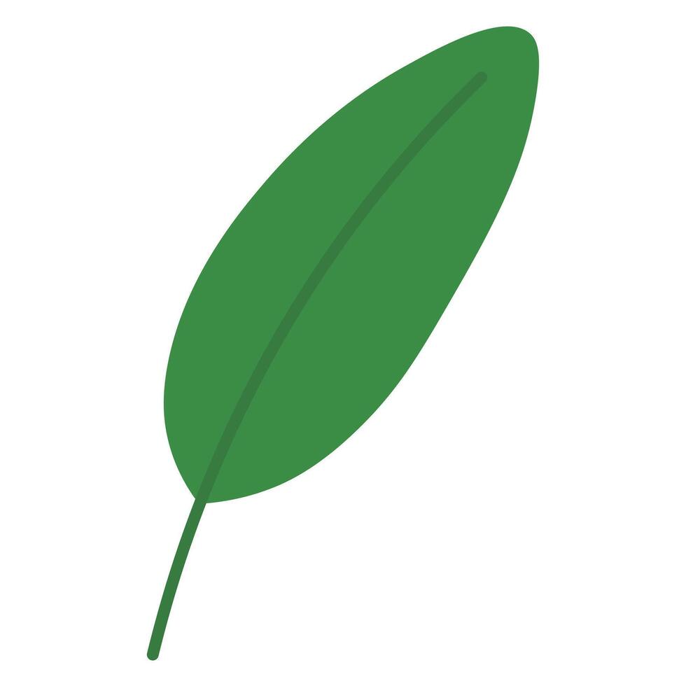 Monotone Green Tropical Leaf Art vector