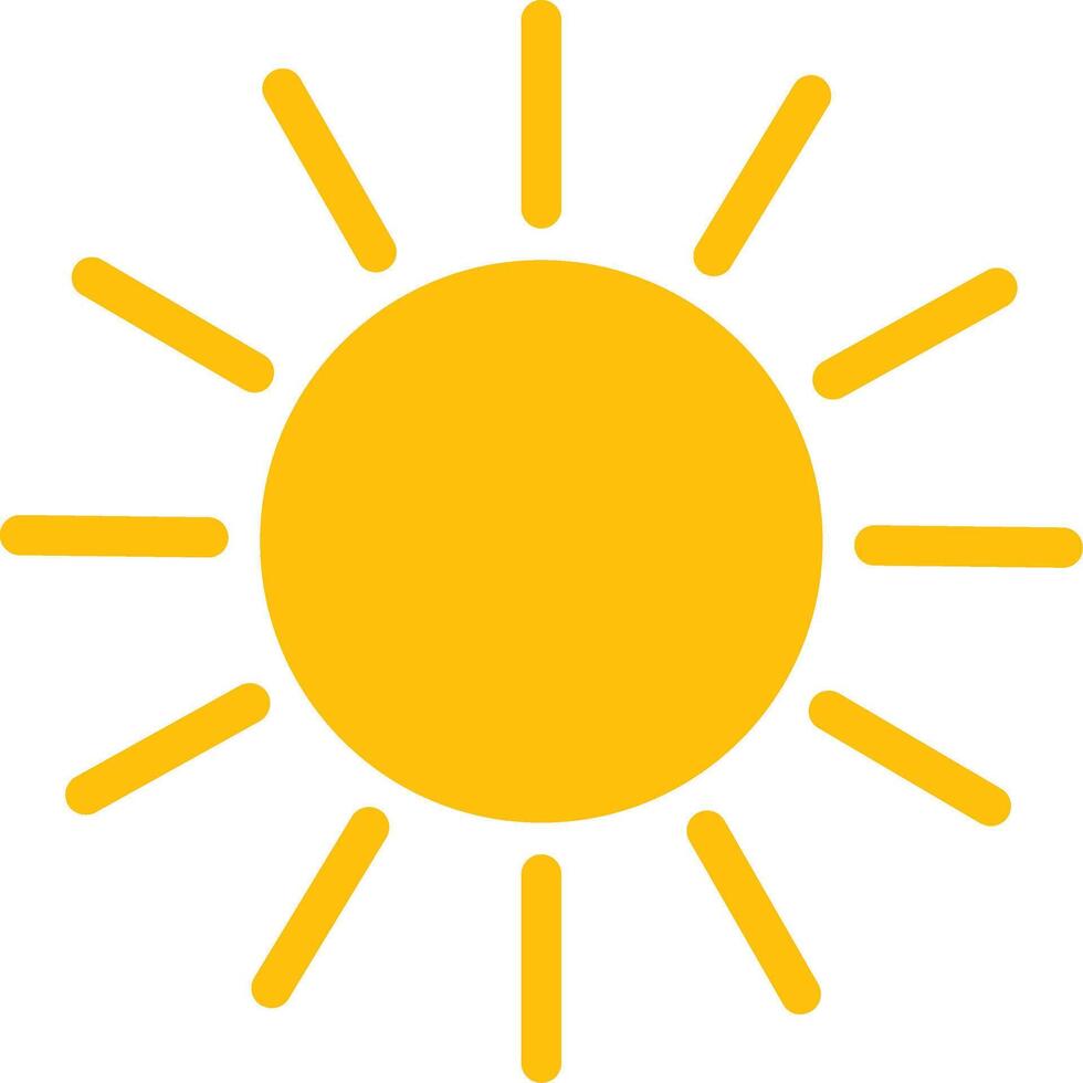 Sunny Yellow Sun Design Perfect for Summer Use vector