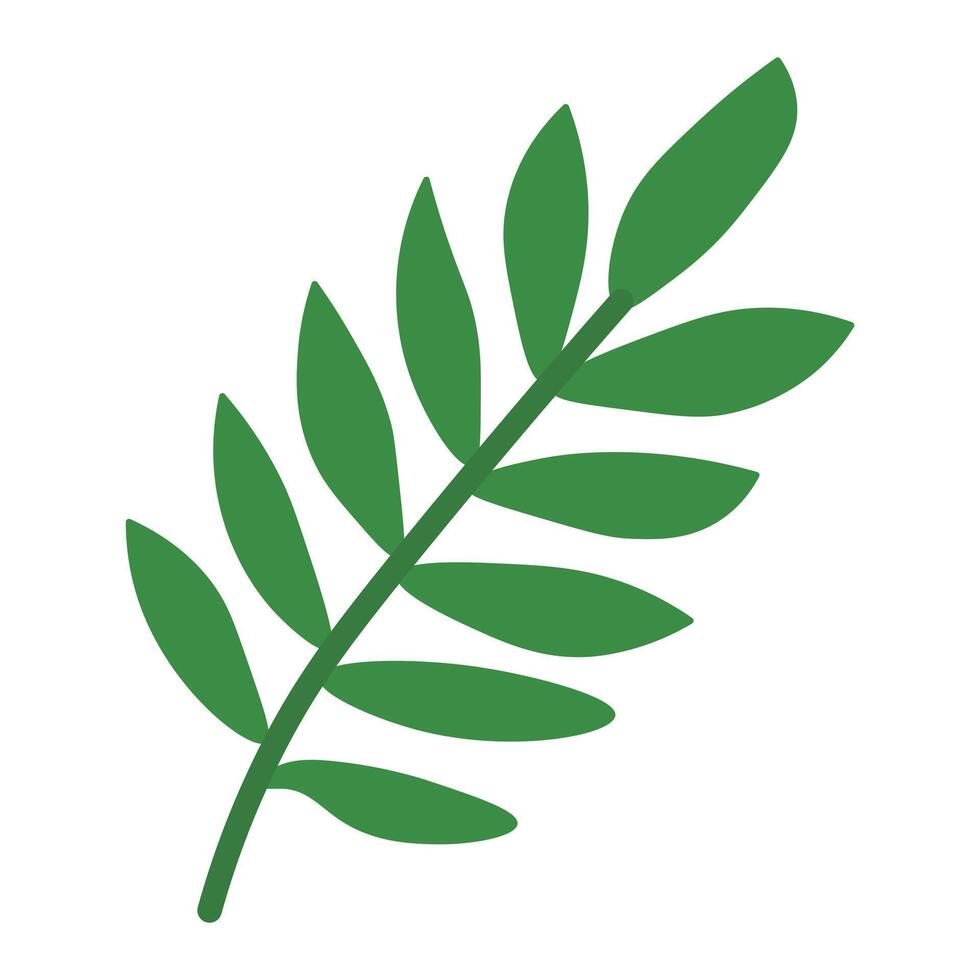 Flat Design of Lush Green Leaves vector