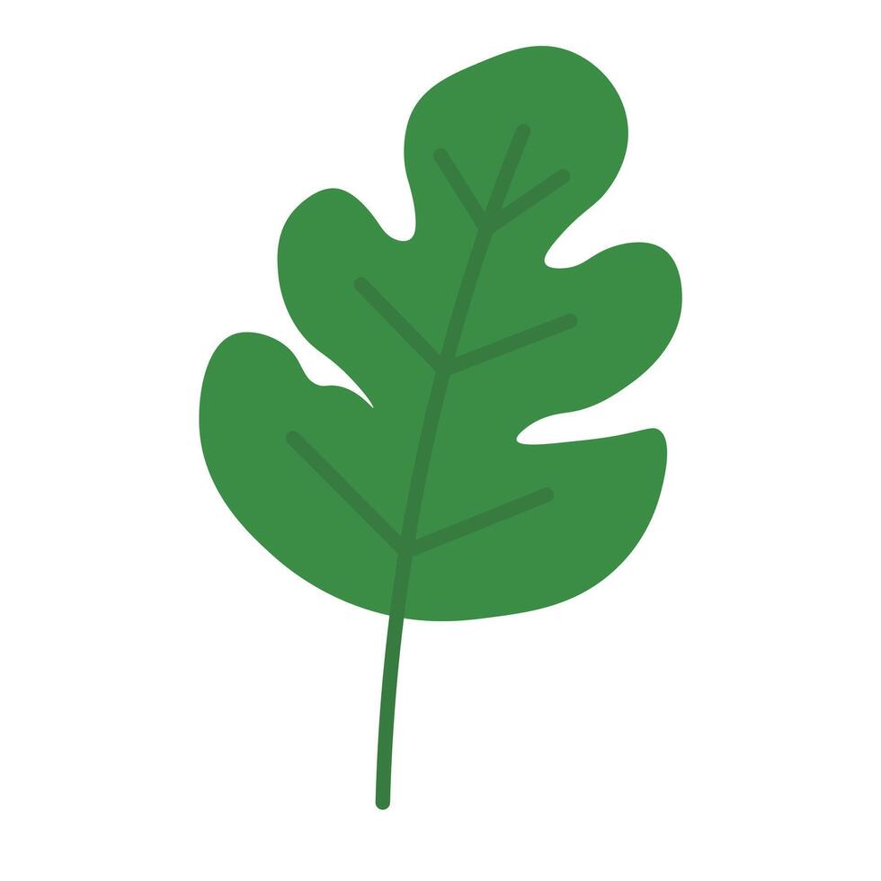 Flat Green Botanical Leaf Concept vector