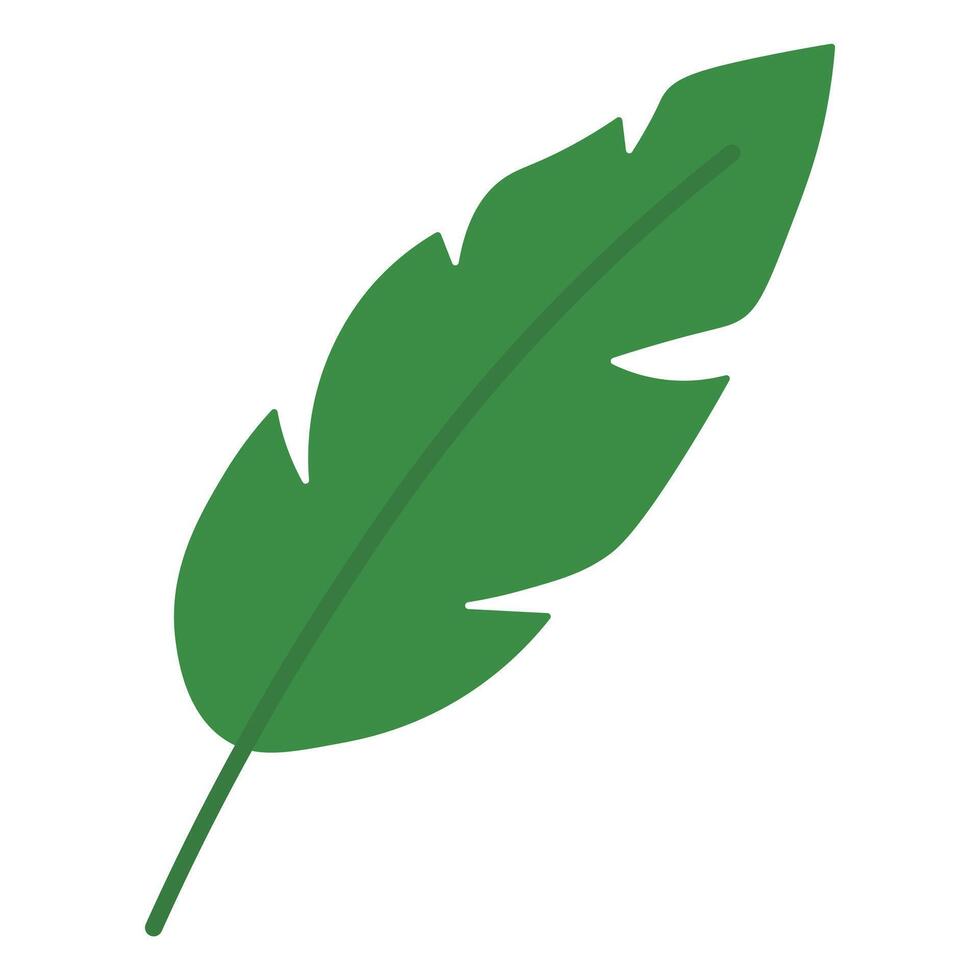 Flat Styled Foliage in Green Tones vector