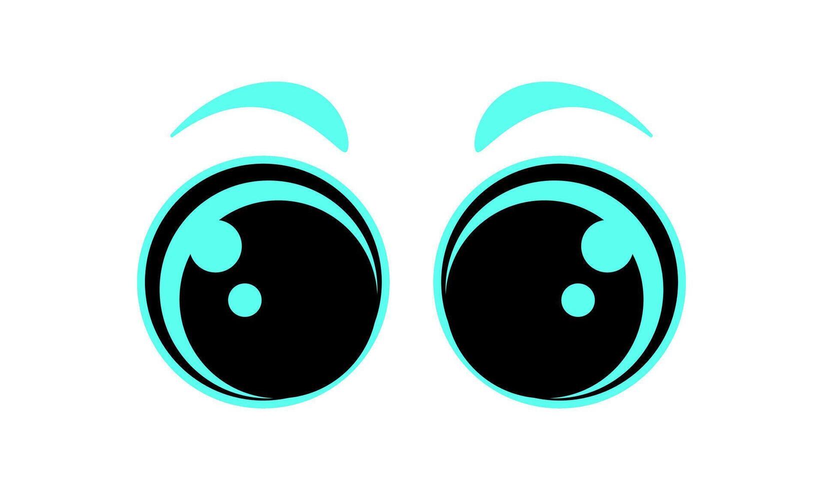 Cute eyes shape showcases an abstract expression. Modern icon of emotion displays a flat shape. Retro design, y2k aesthetic, ideal for trendy decoration and playful graphic collections. vector