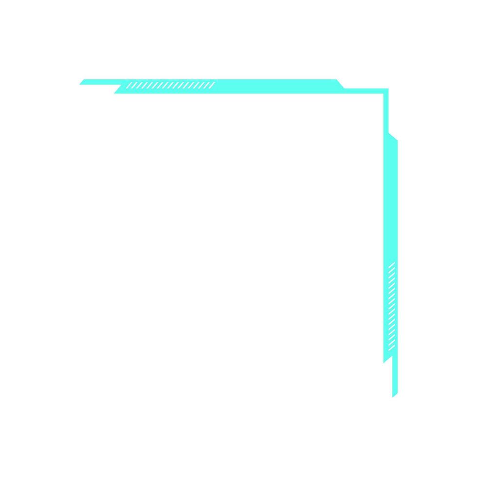 Y2K retro hud frame. Abstract icon shape in minimal style. Digital element, nostalgic symbol of the 90s, ideal for decoration and trendy graphic collections. vector