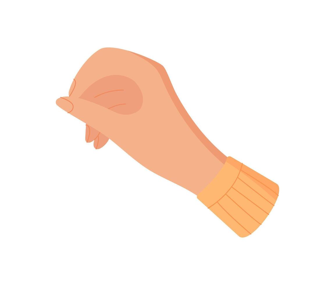 Hand gesture icon sticker. Human character showing the act of exchange. Symbol of giving and receiving, flat graphic style, suitable for communication and digital design projects. vector